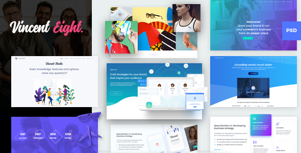 Vincent Eight - Creative Multipurpose PSD Template