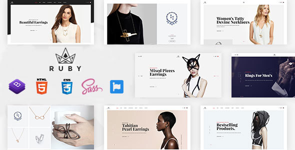 Product preview supplied for Jewelry Store eCommerce HTML Template - Ruby