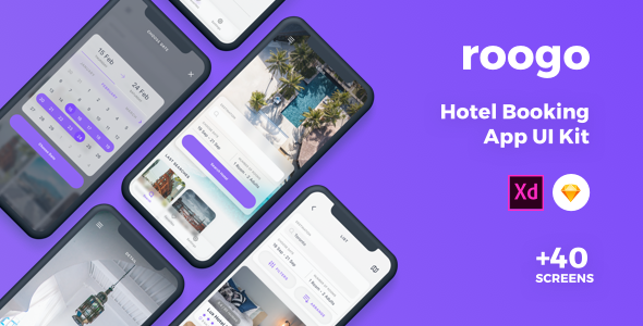 Roogo - Hotel Booking UI Kit product preview