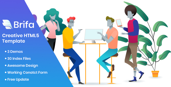 Brifa - Creative Agency HTML5 Template product preview