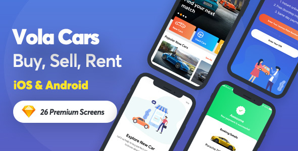 Vola Cars - Sell Car and Rental Car Mobile UI Kit