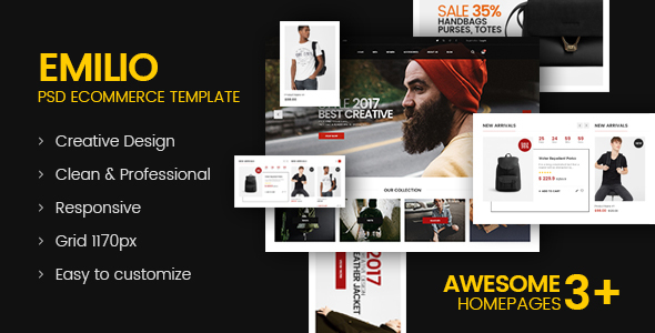 Emilio - Ecommerce PSD Template