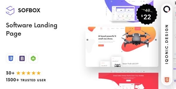 Sofbox - Software Landing Page Template (HTML5)