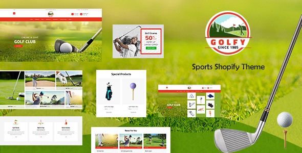 Golf - Sports Store, Game Shopify Theme