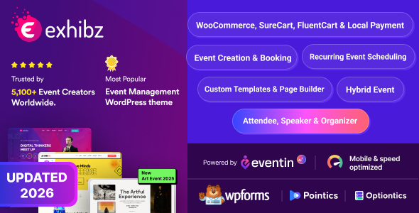 Exhibz | Event Conference WordPress Theme (AI Powered)