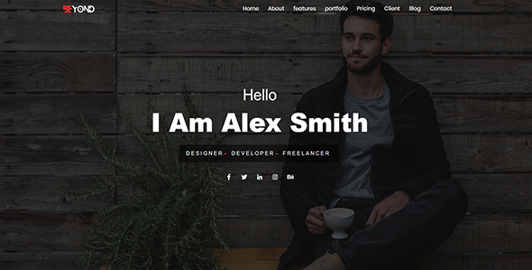 beyond - Personal Portfolio Template product preview