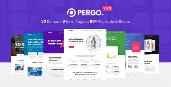 Pergo - Multipurpose Landing Page Theme for App, Product, Construction & Business Marketing Website listing image
