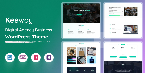 Keeway - Digital Agency One page WordPress Theme