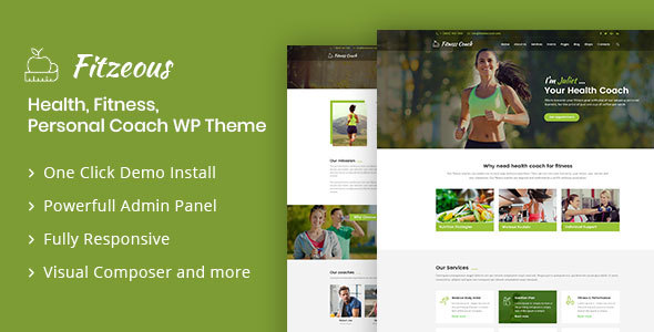 Preview image for Fitzeous - Personal Fitness Trainer WordPress Theme
