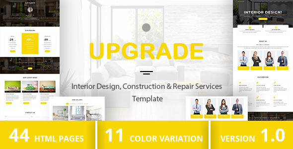 Product preview supplied for UPGRADE - Interior Design, Construction & Repair Services Template