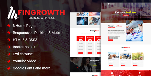 Finance Bussiness - Responsive Landing Page HTML Template