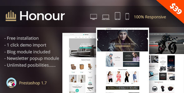 Honour - Multipurpose Responsive Prestashop 8 Theme | Fashion Furniture Auto & Electronics