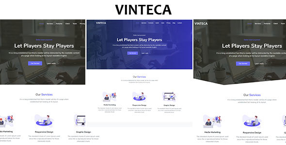 Vinteca - Responsive Bootstrap 4 Landing Template