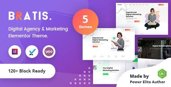 Bratis - Digital Marketing WordPress Theme + RTL product preview