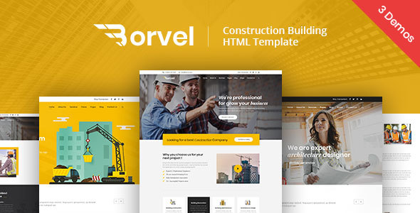 Preview image for Borvel - Construction Building Company HTML Template