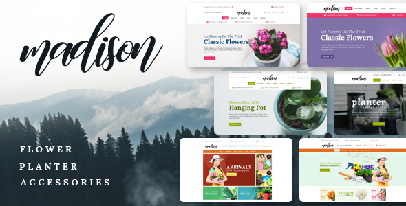 Madison - Flowers, Plant, Beauty, Gardening tools, Food store, Nursery Shopify Theme