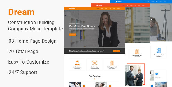 Dream-Construction Building Company Muse Template