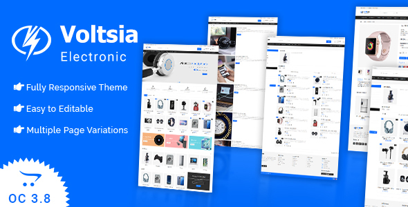 Voltsia - Responsive Multipurpose OpenCart 3 Theme