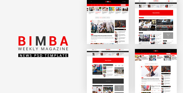 Preview image for Bimba | Viral Blog and Magazine PSD Template