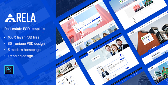 Arela | Real Estate PSD Template