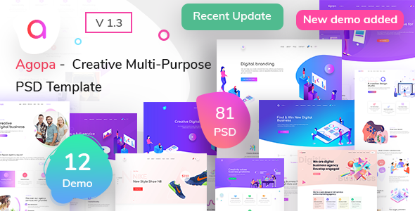 Agopa - Creative Multipurpose  PSD Template