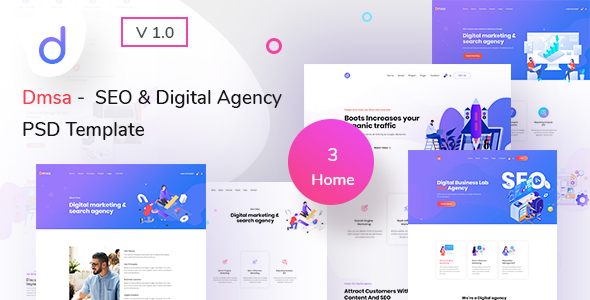 Dmsa - SEO & Digital Agency PSD Template