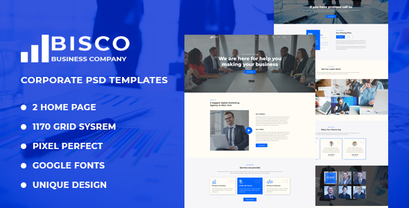 Bisco - Corporate & Business PSD Template