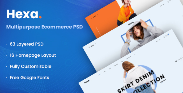Hexa – Multipurpose Ecommerce PSD Template