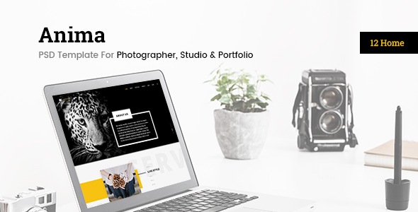 Enima - Photographer, Studio & Portfolio PSD Template