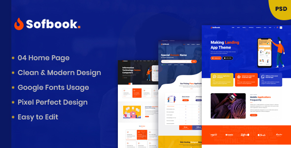 Softbook - Multipurpose Business PSD Template