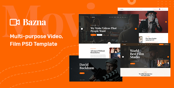 Bazna - Multipurpose Film Maker & Video PSD Template