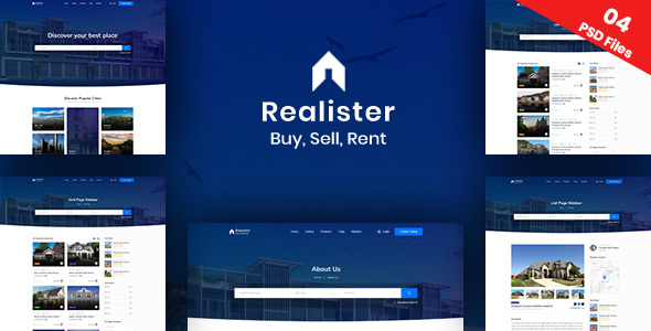 Realister Real Estate PSD Template