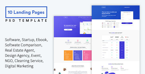 JOBE - Startup & SaaS Landing Pages PSD Template