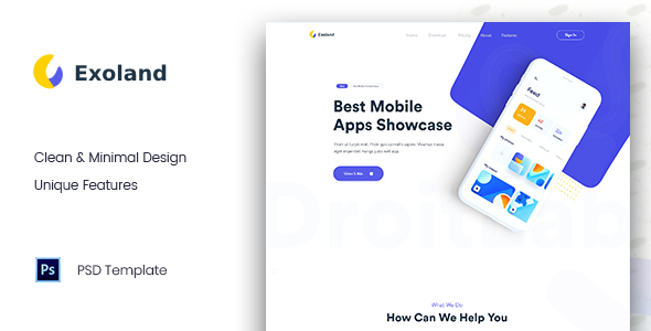 Exoland - App Landing Page