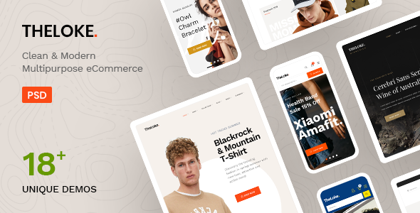 TheLoke - Clean & Modern Multi-Purpose eCommerce PSD Template