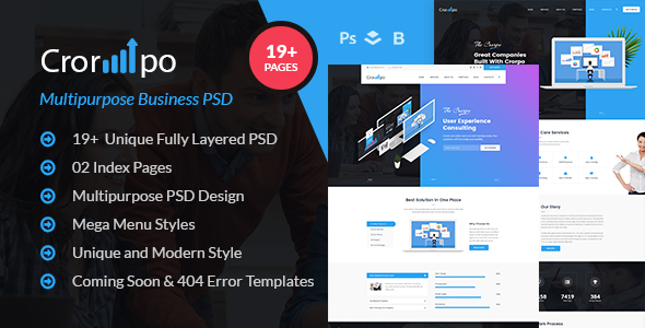 Crorpo - Multipurpose Business PSD Template