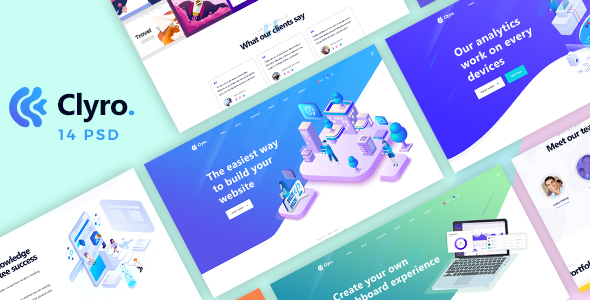 Clyro - Isometric Agency PSD Template