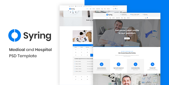 Syring - Health Medical Clinic PSD Template