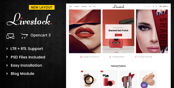 LiveStock  - OpenCart 3.x Responsive Theme