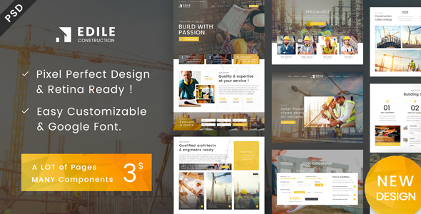 Edile - Construction PSD Template