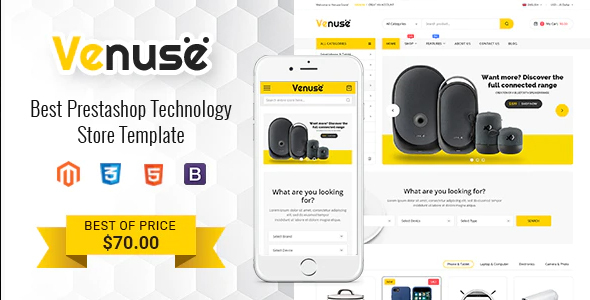 Venuse - Premium Responsive PrestaShop 1.7 Digital Theme