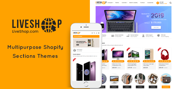 LiveShop - Multipurpose Drag & Drop Shopify Theme
