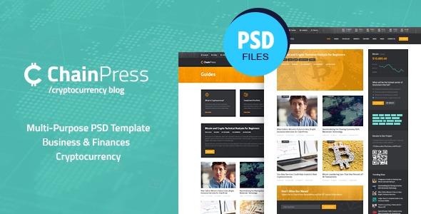 ChainPress | Financial Business Blog PSD Template