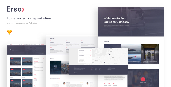 Erso - Logistics & Transportation Sketch Template
