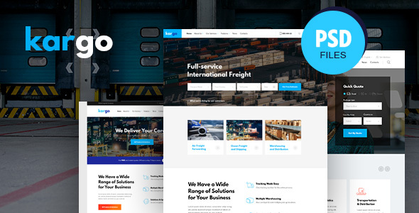 Kargo | Logistics & Transportation PSD Template