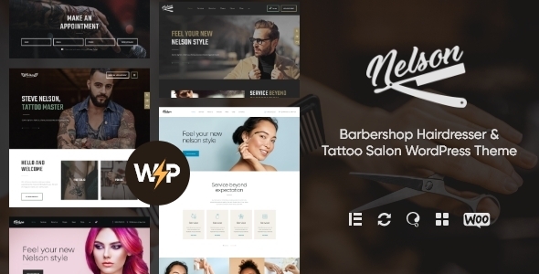 Nelson - Barbershop, Hairdresser & Tattoo Salon WordPress Theme