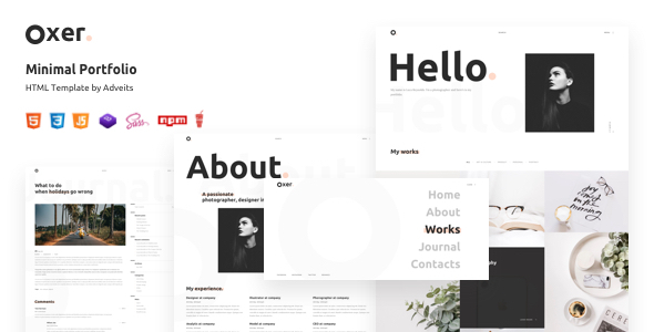 Oxer - Minimal Portfolio HTML Template