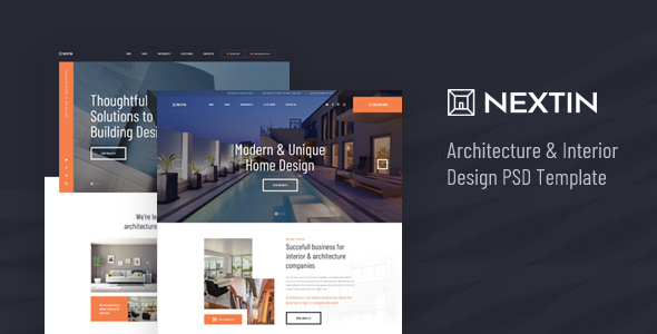 Nextin - Architecture & Interior Design PSD Template