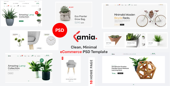 Lamia - Clean, Minimal eCommerce PSD Template