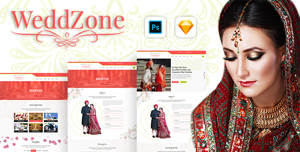 WeddZone PSD  / Sketch Template